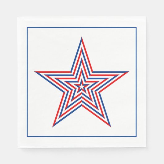 4. Juli Patriotic Paper Napkins Serviette (Vorderseite)