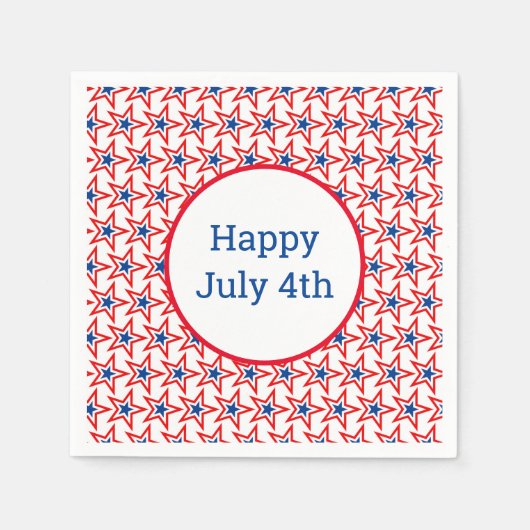 4. Juli Patriotic Paper Napkins Serviette (Vorderseite)