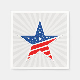 4. Juli Patriotic Paper Napkins Serviette