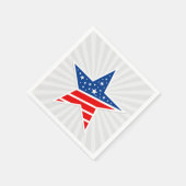 4. Juli Patriotic Paper Napkins Serviette (Ecke)