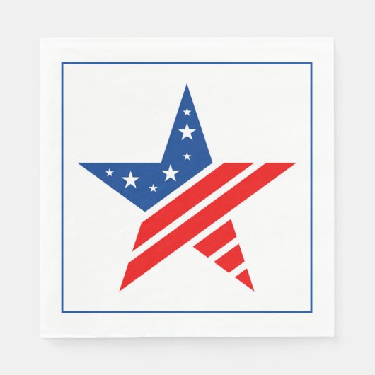 4. Juli Patriotic Paper Napkins Serviette (Vorderseite)