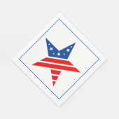 4. Juli Patriotic Paper Napkins Serviette (Ecke)