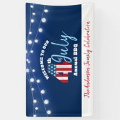 4. Juli Patriotic Red White Blue USA Flag Lights Banner (Vertikal)