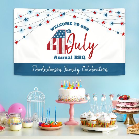 4. Juli Patriotic Red White Blue USA Flaggen Stars Banner