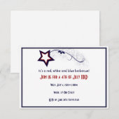 4. Juli Patriotic Star Light Einladung (Vorne/Hinten)