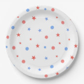 4. Juli Patriotic Star Party Paper Dinner, Dessert Pappteller (Vorderseite)