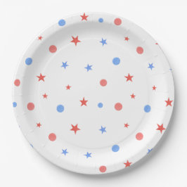 4. Juli Patriotic Star Party Paper Dinner, Dessert Pappteller