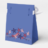 4. Juli Patriotic Stars Monogram Custom Party Geschenkschachtel (Rückseite)