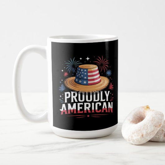 4. Juli Patriotic - stolz amerikanisch Kaffeetasse (Mit Donut)