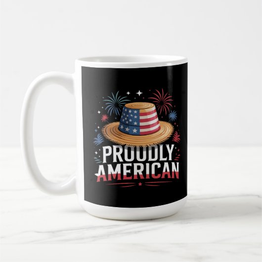 4. Juli Patriotic - stolz amerikanisch Kaffeetasse (Links)