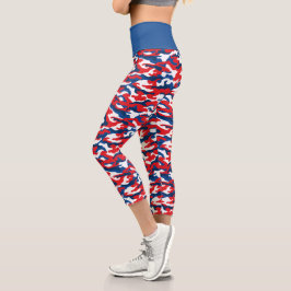 4. Juli Patriotic USA Camouflage Capri Leggings
