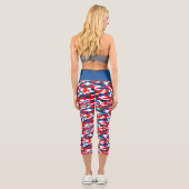 4. Juli Patriotic USA Camouflage Capri Leggings (Rückseite)