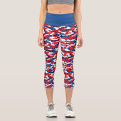 4. Juli Patriotic USA Camouflage Capri Leggings (Vorderseite)