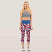 4. Juli Patriotic USA Camouflage Capri Leggings (Vorderseite)