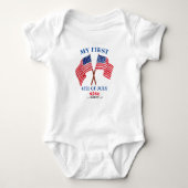 4. Juli, Patriotic USA Flag B Baby Strampler (Vorderseite)