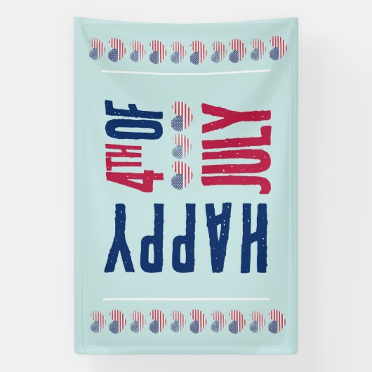4. Juli Patriotic USA Flag Banner (Vertikal)