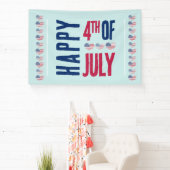 4. Juli Patriotic USA Flag Banner (InSitu)