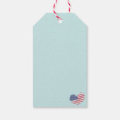 4. Juli Patriotic USA Flag Geschenkanhänger (Rückseite)