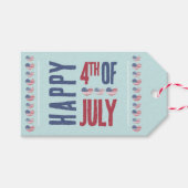 4. Juli Patriotic USA Flag Geschenkanhänger (Vorderseite (Horizontal))