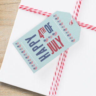 4. Juli Patriotic USA Flag Geschenkanhänger