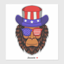 4. Juli Patriotic USA Hat Wearing Bigfoot