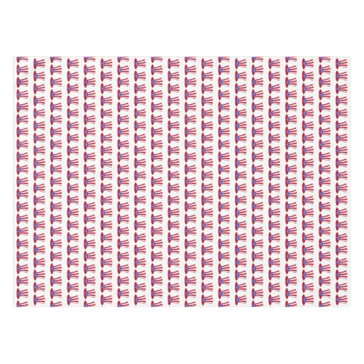 4. Juli Patriotic USA Uncle Sam Stars Stripes Hat Tischdecke (Vorderseite (Horizontal))