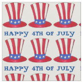 4. Juli Patriotic USA Uncle Sam Tophat Stoff (Nahaufnahme)