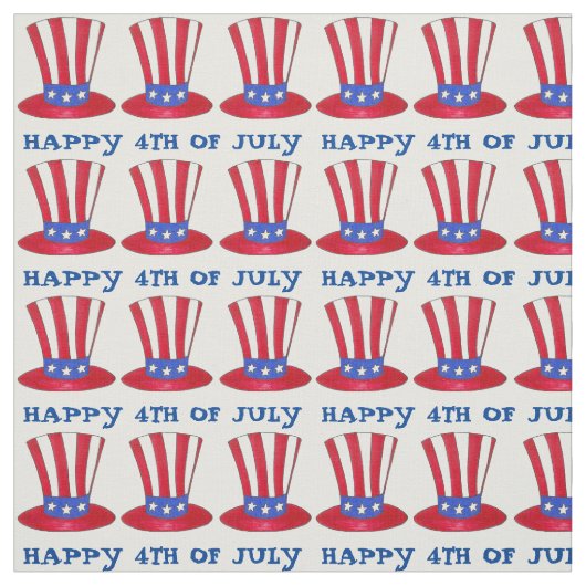 4. Juli Patriotic USA Uncle Sam Tophat Stoff (Muster)