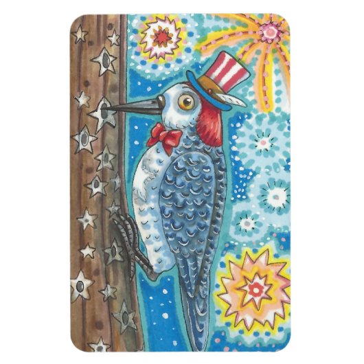 4. JULI PATRIOTIC WOODPECKER MAGNET Large (Vertikal)