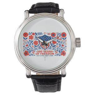 4. Juli Patriotisch 250. Jubiläum 250 Jahre  Armbanduhr