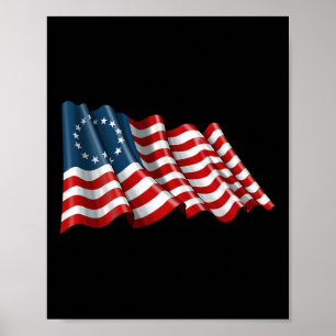 4. Juli Patriotische 13 Kolonien  Poster