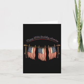 4. Juli patriotische Amerika Flagge glücklicher 25 Karte