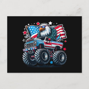 4. Juli Patriotische amerikanische Flagge Adler US Feiertagspostkarte