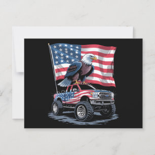 4. Juli Patriotische amerikanische Flagge Adler US Postkarte