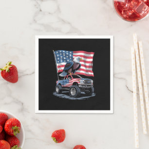 4. Juli Patriotische amerikanische Flagge Adler US Serviette