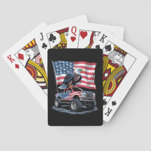 4. Juli Patriotische amerikanische Flagge Adler US Spielkarten