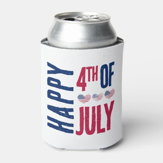 4. Juli Patriotische amerikanische Flagge Dosenkühler (Kanne Vorderseite)