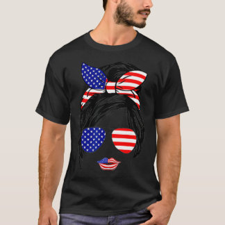 4. Juli Patriotische amerikanische Flagge Vierte O T-Shirt