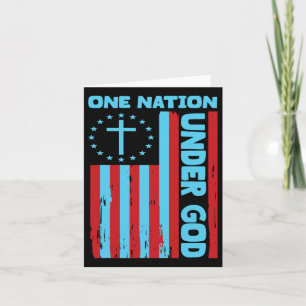 4. Juli Patriotische Christliche Flagge ein Nation Karte