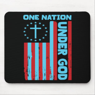 4. Juli Patriotische Christliche Flagge ein Nation Mousepad