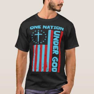 4. Juli Patriotische Christliche Flagge ein Nation T-Shirt