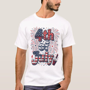 4. Juli Patriotische Feuerwerk Vintage-Shirt Desi T-Shirt
