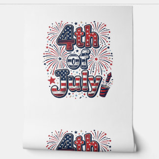 4. Juli Patriotische Feuerwerk Vintage-Shirt Desi Tapete
