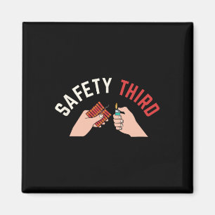 4. Juli Patriotische Feuerwerksicherheit Dritter Magnet
