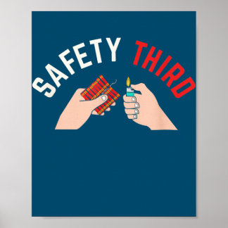 4. Juli Patriotische Feuerwerksicherheit Dritter Poster