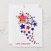 4. Juli Patriotische GRILLEN Party Einladung (Vorderseite)