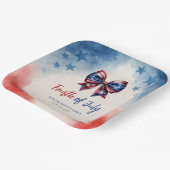 4. Juli Patriotische GRILLEN Party Pappteller (Gewinkelt)