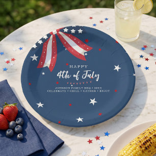 4. Juli patriotische Grillparty Pappteller