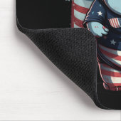 4. Juli Patriotische Hippo Us Flag Mousepad (Ecke)