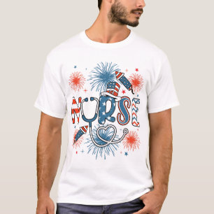 4. Juli Patriotische Krankenschwestern T-Shirt